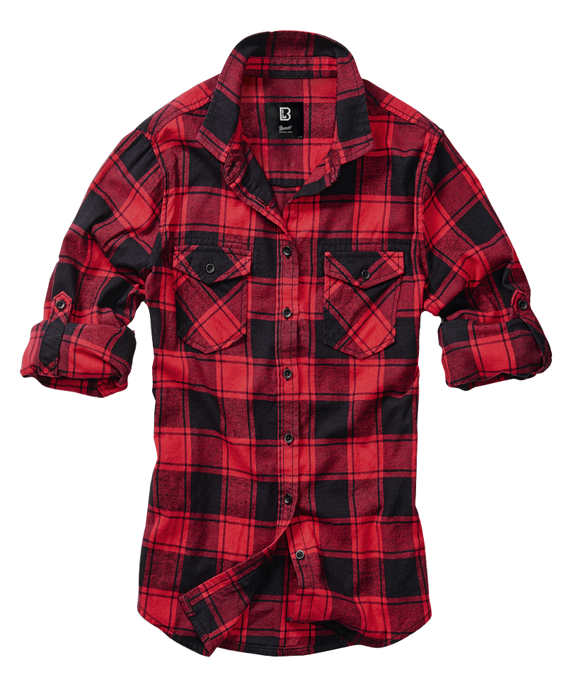 Chemise Brandit Amy coupe femme en flanelle de coton manches longues poches poitrine