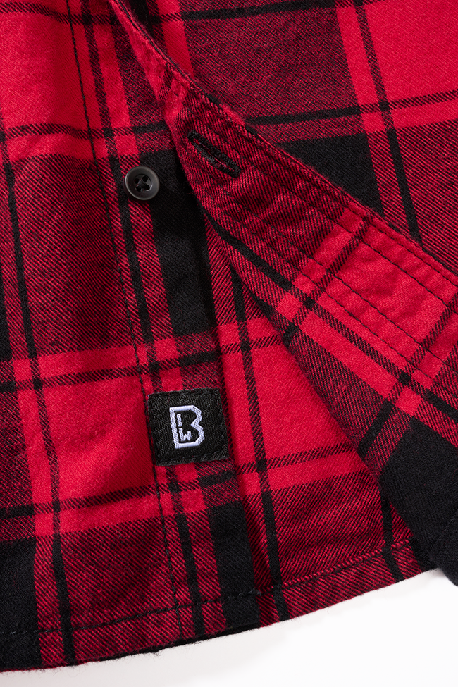 Chemise enfant Brandit à carreaux en flanelle de coton manches longues deux poches