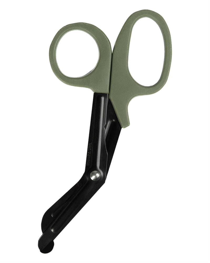 Ciseaux à pansement Mil-Tec 18,5 cm à lame liée titane et bout mousse