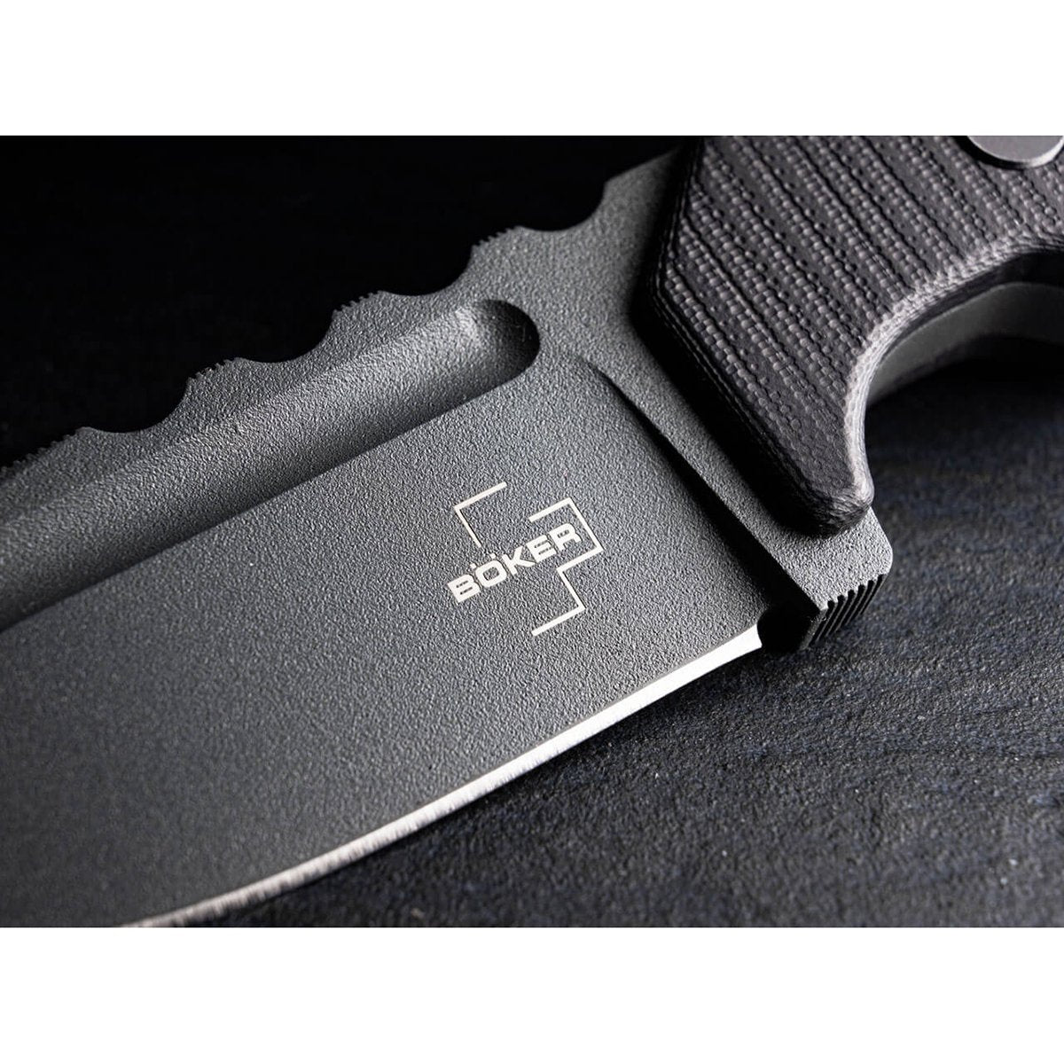 Couteau à lame fixe Boker Plus Little Dvalin Black