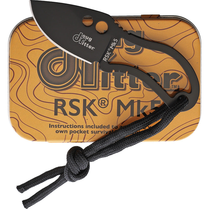 Couteau à lame fixe Doug Ritter RSK MK5 acier 2Cr13 lame 44 mm manche ABS