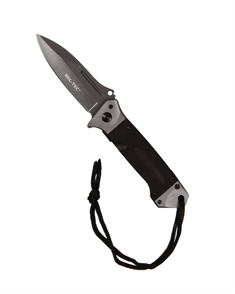 Couteau de poche Mil-Tec DA35 lame 9,5 cm en acier avec manche en Micarta