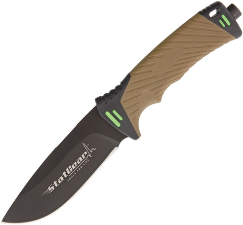Couteau de survie StatGear Surviv-All lame drop point 102 mm manche caoutchouc