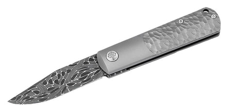 Couteau pliant Boker BRLW Meteorite Damast acier Damas lame 65 mm