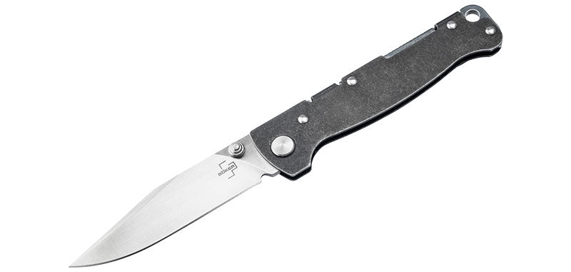 Couteau pliant Boker Plus Atlas Clippoint TS acier D2 lame 73 mm lame clip point