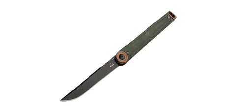 Couteau pliant Boker Plus Kaizen Green Canvas Micarta acier D2 lame 79 mm