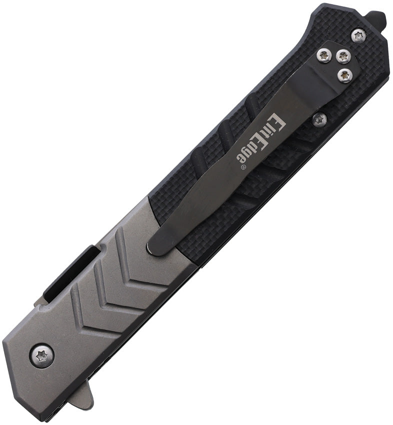 Couteau pliant ElitEdge 10-A106 acier 420C lame 102 mm manche titane