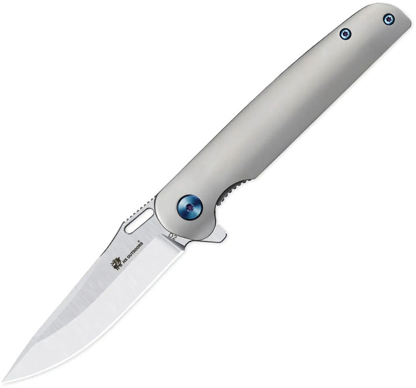Couteau pliant HX Outdoors Vulcan acier D2 lame 80 mm manche titane