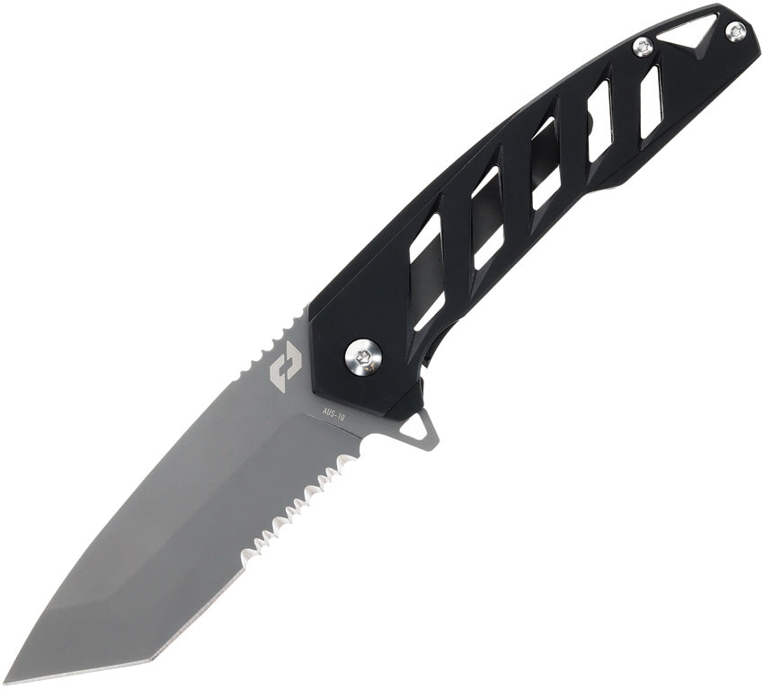 Couteau pliant Schrade Ventricle acier AUS-10A lame tanto 76 mm manche acier inoxydable