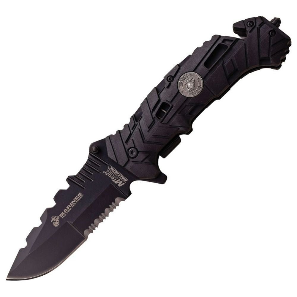 Couteau pliant US Marine Corps 1049 ouverture assistée lame drop point 102 mm manche nylon fibré