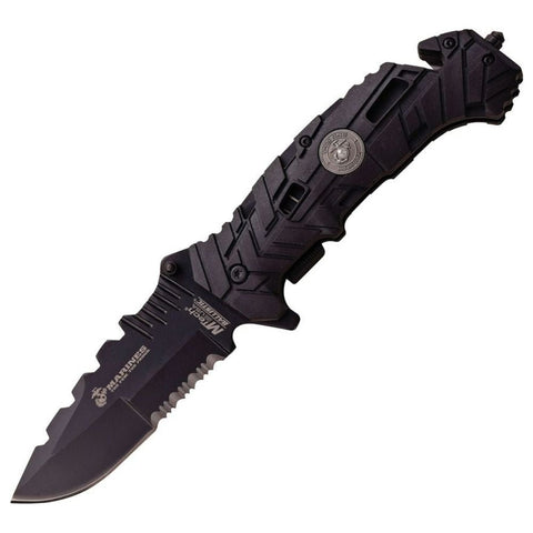 Couteau pliant US Marine Corps 1049 ouverture assistée lame drop point 102 mm manche nylon fibré