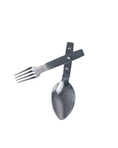 Couvert pliant fourchette-cuillère Mil-Tec en alliage d'aluminium 23 cm déplié 30 g