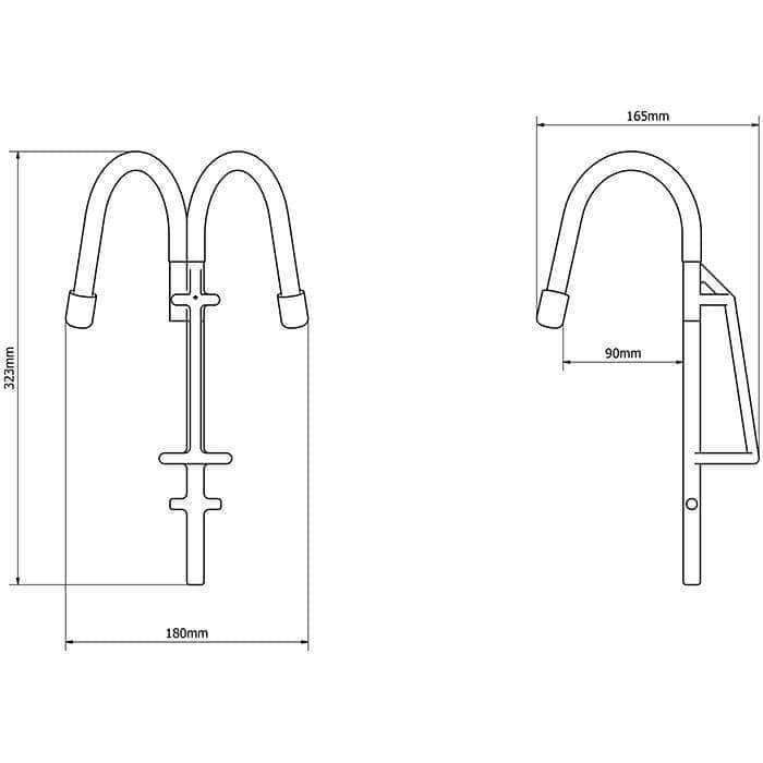 Crochet Olympia Triumph Titanium Double Hook T2 90mm