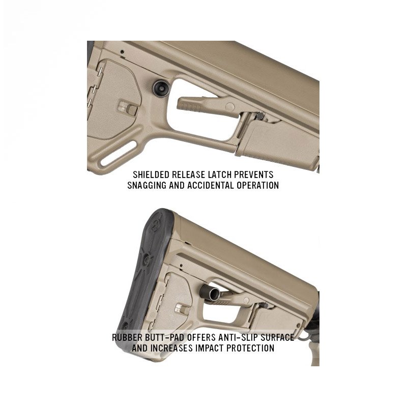 Crosse Magpul ACS-L Carbine pour AR15 et M4 réglable avec compartiment de rangement
