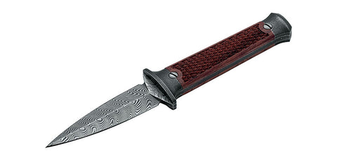 Dague Boker P08 Damas acier Damas lame 82 mm lame spear point fil lisse