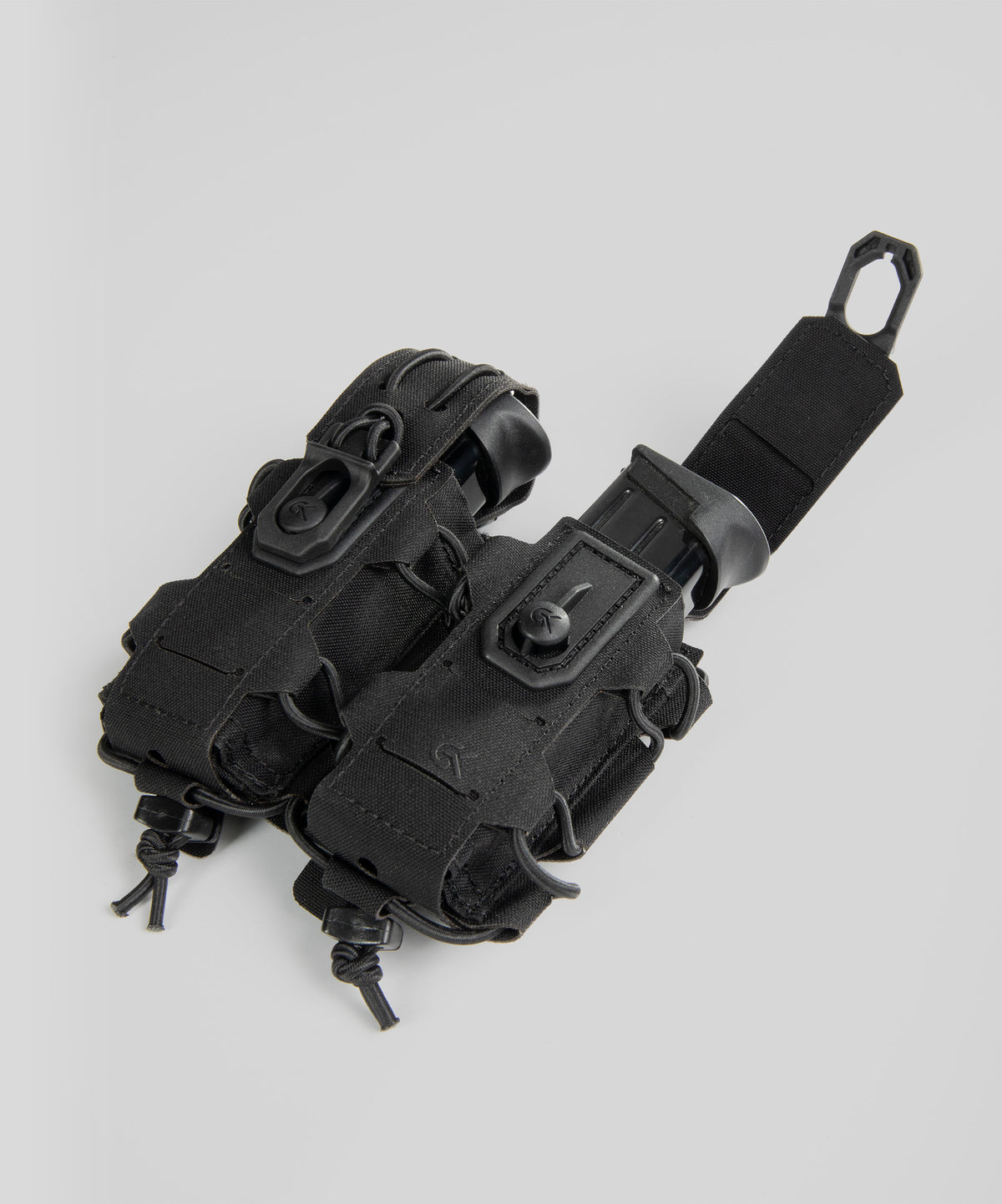 Double porte-chargeur 9 mm GK Dutycall côte à côte sur platine MOLLE