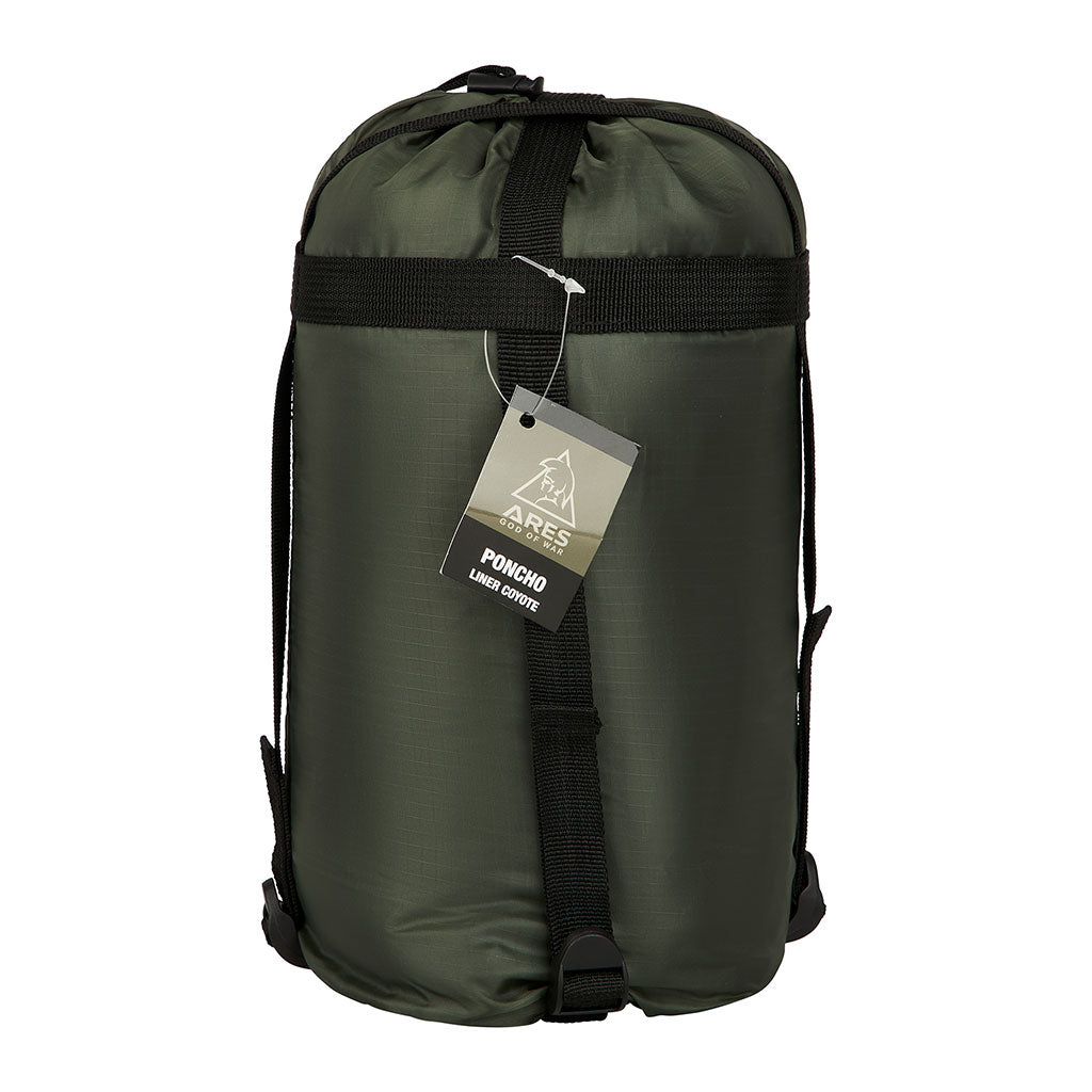 Doublure de poncho Ares molletonnée en nylon ripstop 145 x 220 cm avec housse de compression