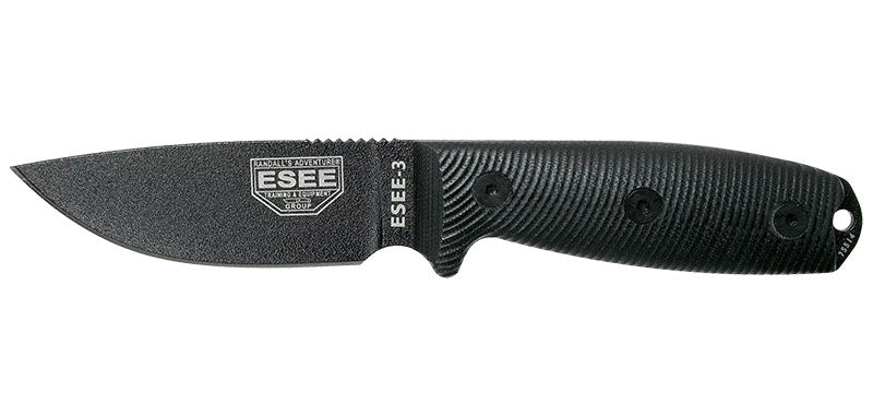 Couteau à lame fixe ESEE ESEE-3 3PMB001 acier Carbone lame 88 mm lame drop point