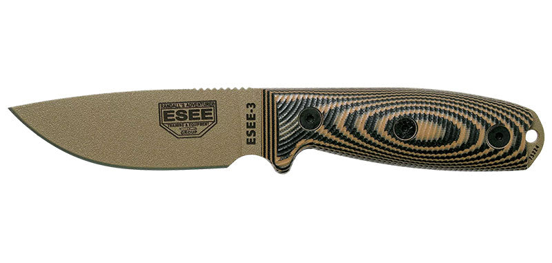 Couteau à lame fixe ESEE ESEE-3 3PMDE005 acier Carbone lame 88 mm