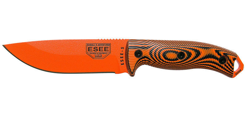 Couteau à lame fixe ESEE ESEE-5 5POR006 acier Carbone lame 132 mm