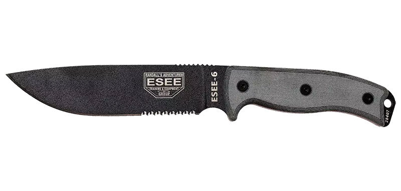 Couteau à lame fixe ESEE ESEE-6 6PB011 acier Carbone lame 165 mm lame drop point
