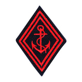 Écusson losange rouge des troupes de marine Ares à dos auto-agrippant