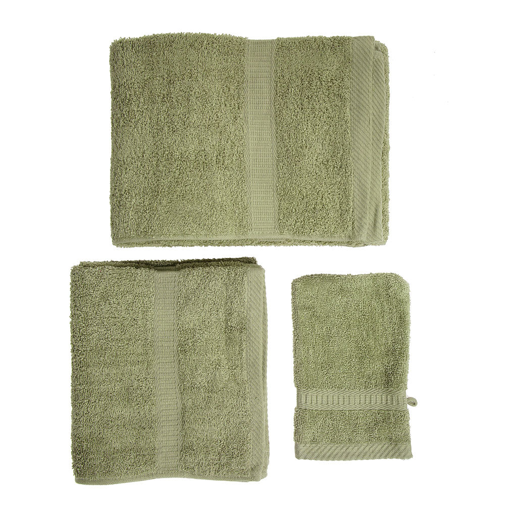 Ensemble de toilette Ares en éponge bouclette drap de bain serviette et gant de toilette
