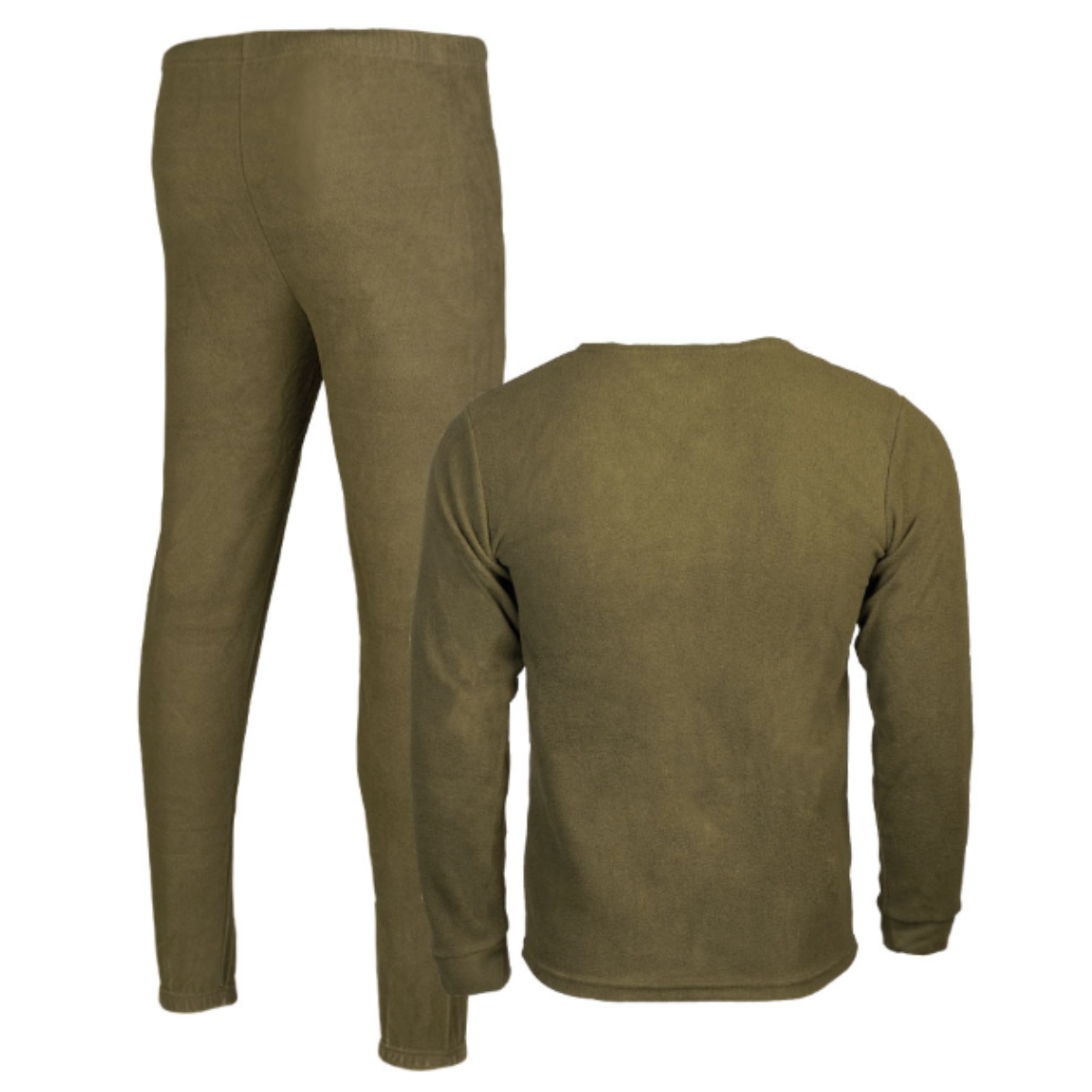 Ensemble thermique Mil-Tec en polaire polyester anti-peluchage haut col rond et bas long