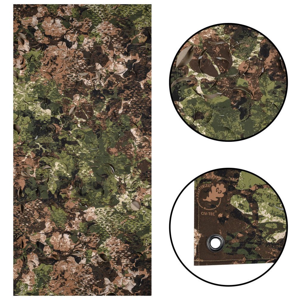 Filet de camouflage Mil-Tec Laser Cut CIV-TEC en nylon Taslan 1,45 × 3 m avec œillets métalliques