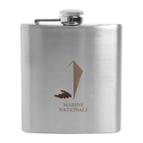 Flasque de poche Ares en acier inoxydable 200 ml gravée aux armes de la Marine nationale