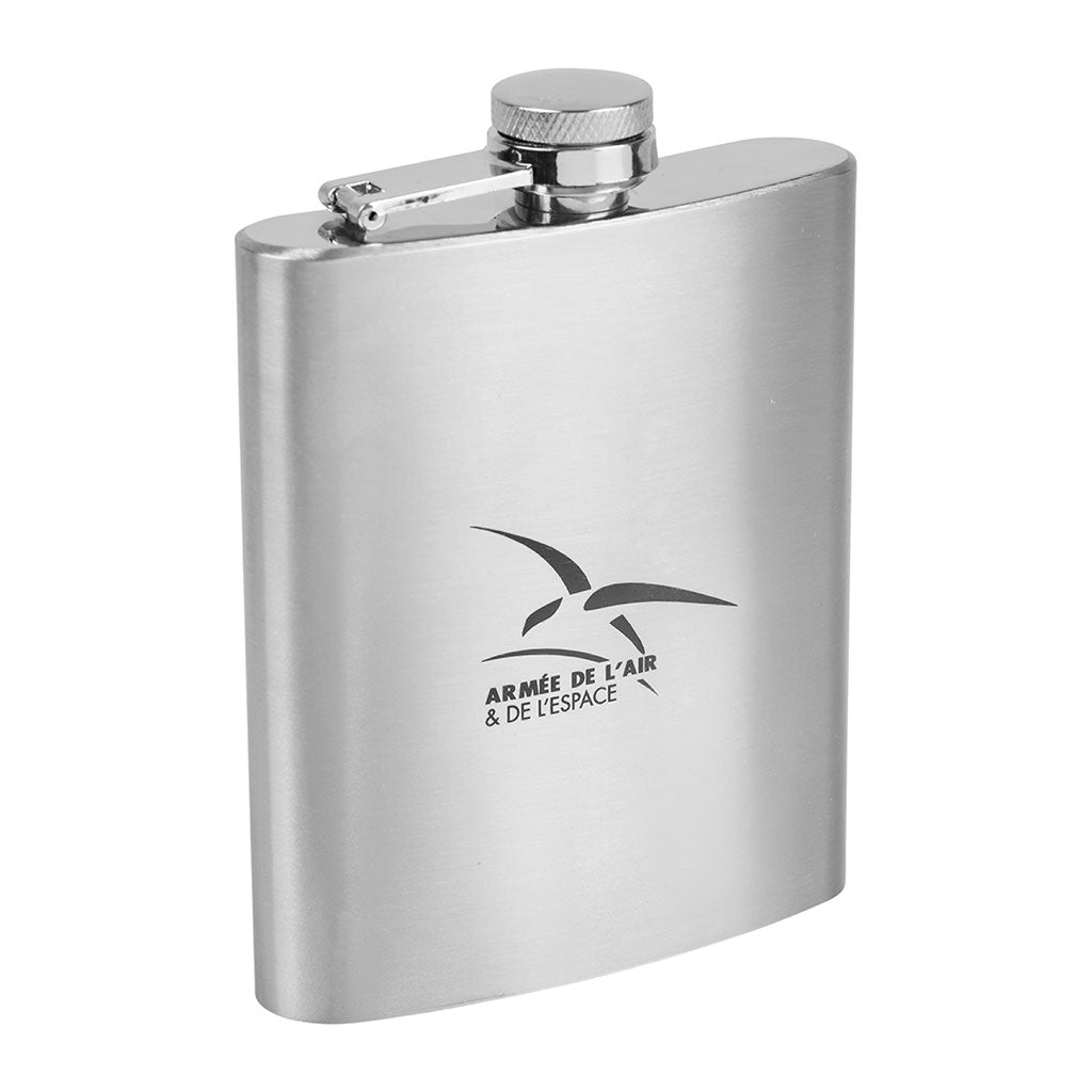 Flasque de poche Ares en acier inoxydable 200 ml gravée aux armes de l'armée de l'Air