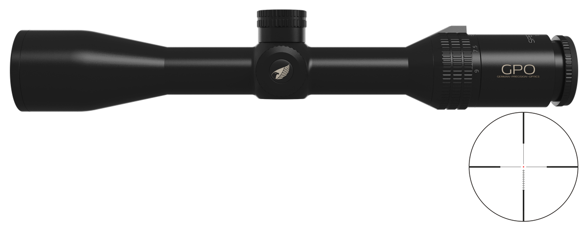 Lunette GPO Spectra 6X 1,5-9x44 grossissement 1,5-9 x 44 mm champ 28 m - 4,6 m à 100 mètres