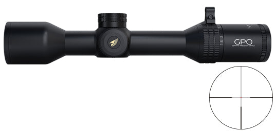 Lunette GPO Spectra 8X - 1,6-13x44 grossissement 1,6-13 x 44 mm champ 25,6 m – 3,2 m à 100 mètres