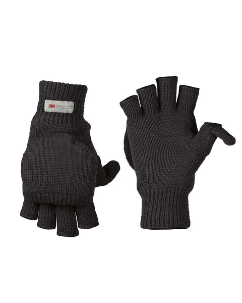 Gants mitaines Mil-Tec convertibles en polyacrylique ouatinage Thinsulate doublure polyester