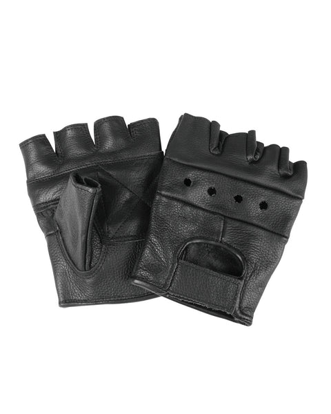 Gants mitaines Mil-Tec en cuir de bovin poignet auto-agrippant et aérations dorsales
