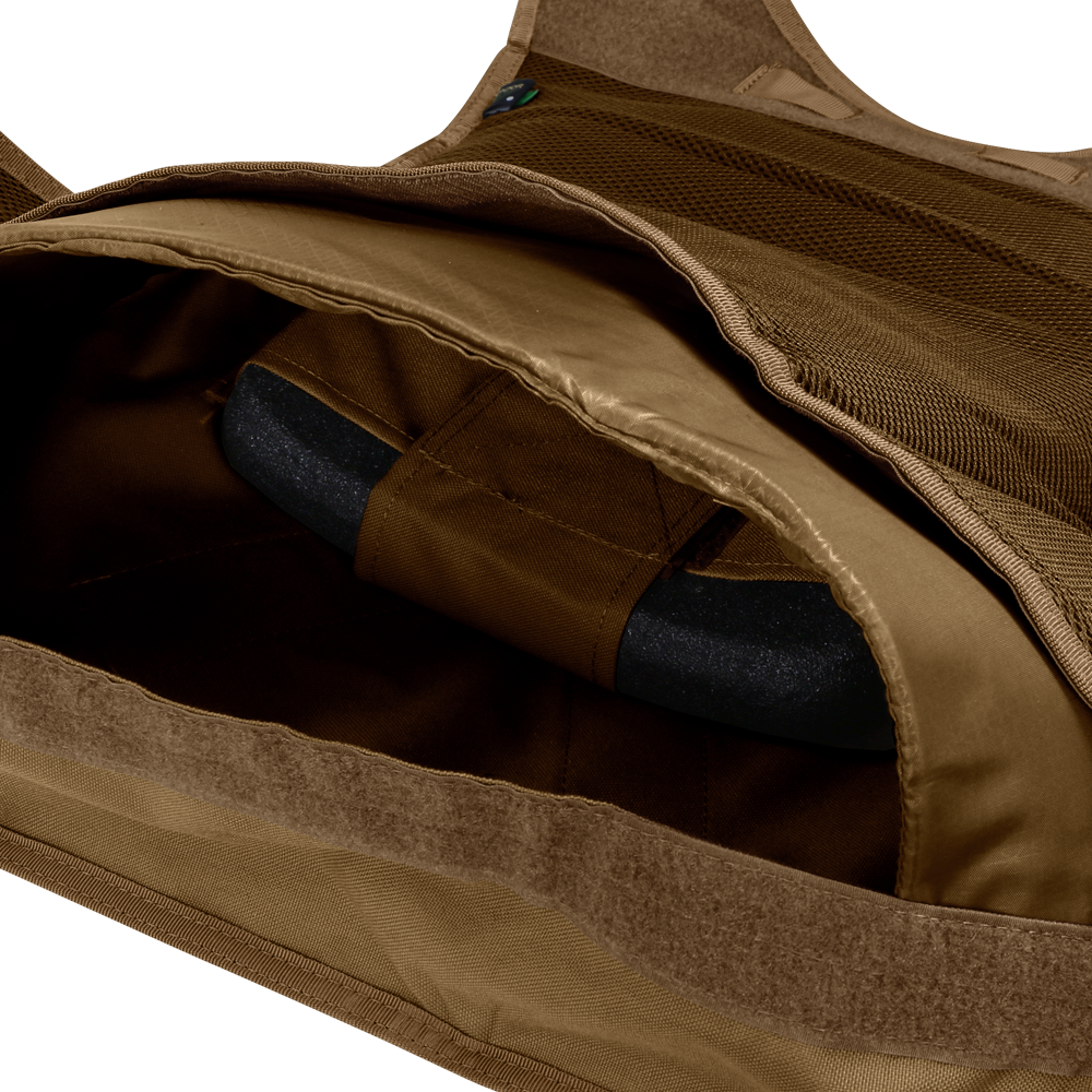 Gilet porte-plaques Condor EXO Gen II protections souples latérales et poche dorsale