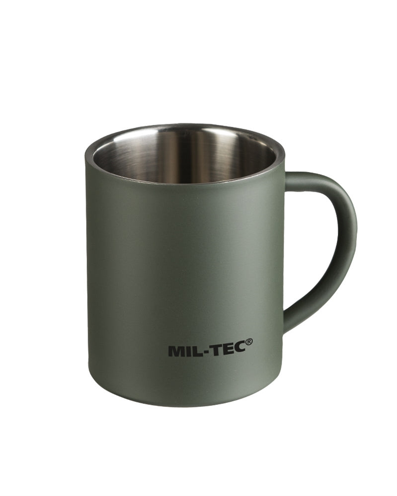 Gobelet isotherme Mil-Tec 300 ml en acier inoxydable dépoli hauteur 9 cm