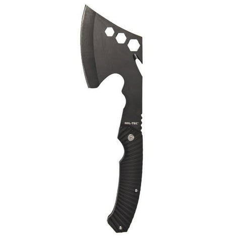 Hachette de survie Mil-Tec en acier 3CR13 avec tête multi-outils clé à molette trois tailles et arrache-clou intégré