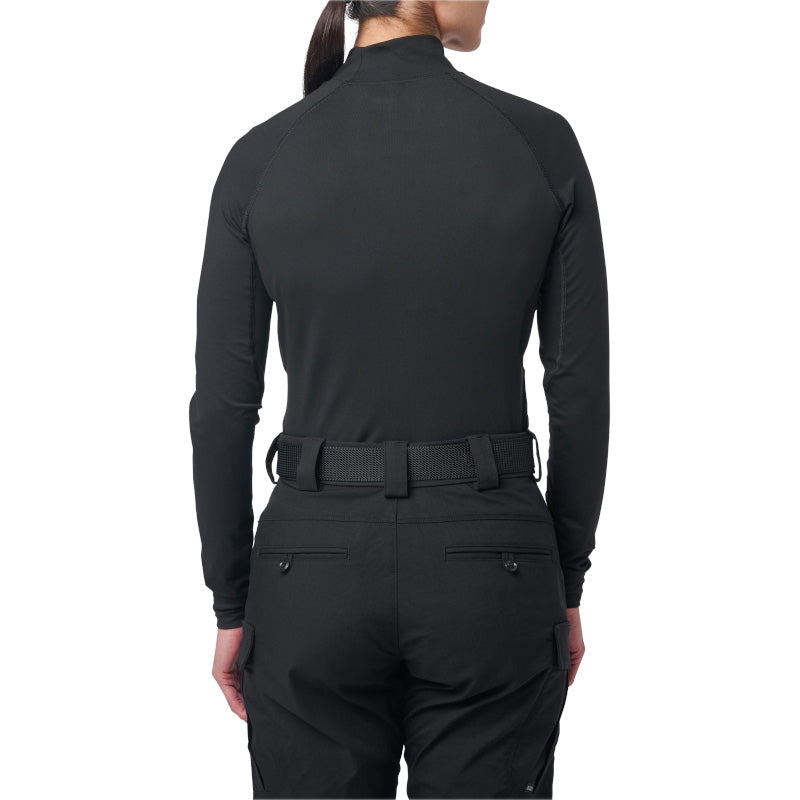 Haut Mock Neck 5.11 Tactical femme en jersey extensible anti-odeur manches longues