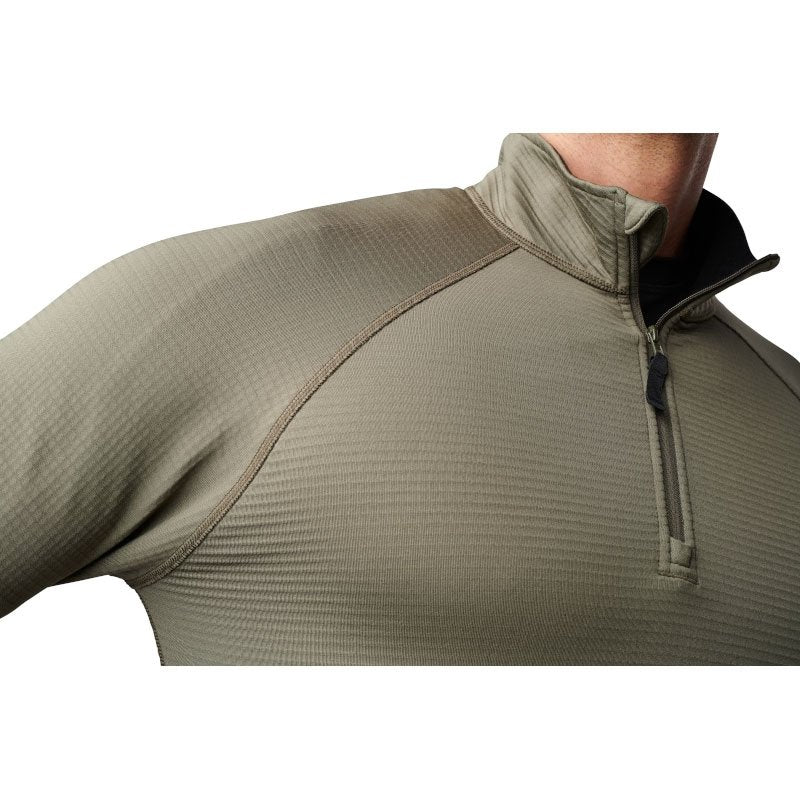 Haut Stratos quart de glissière 5.11 Tactical col doublé manches raglan YKK