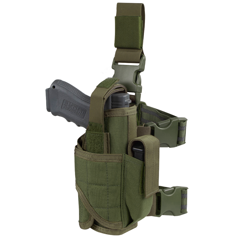 Holster de cuisse Condor Tornado enveloppant lampe ou laser admis porte-chargeur