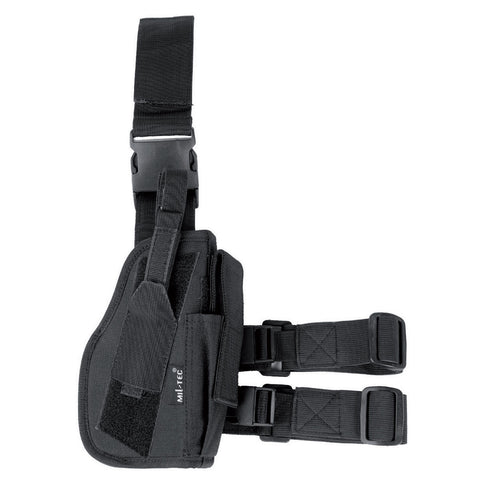 Holster de cuisse Mil-Tec STF03 main droite polyester PVC avec poche chargeur et extension ceinturon