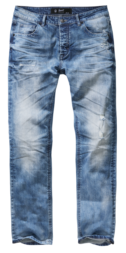 Jean Brandit Will Denim coton et élasthanne délavé à la pierre coupe droite trois longueurs