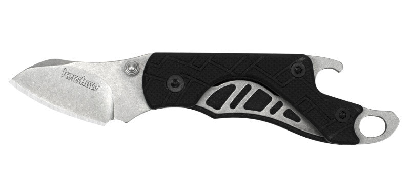 Couteau pliant porte-clés Kershaw Cinder acier 3Cr13 lame 36 mm avec décapsuleur