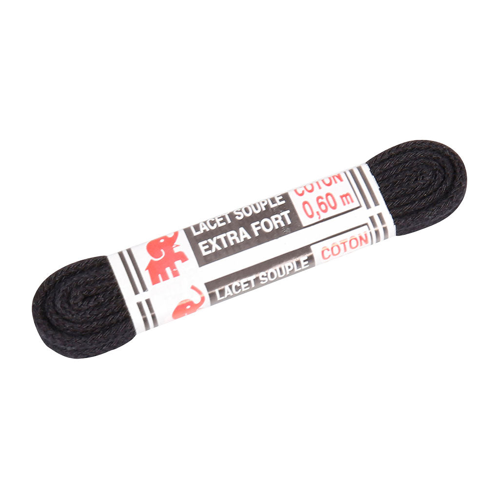 Lacets ronds Ares en coton longueur 60 cm pour chaussures basses de service courant