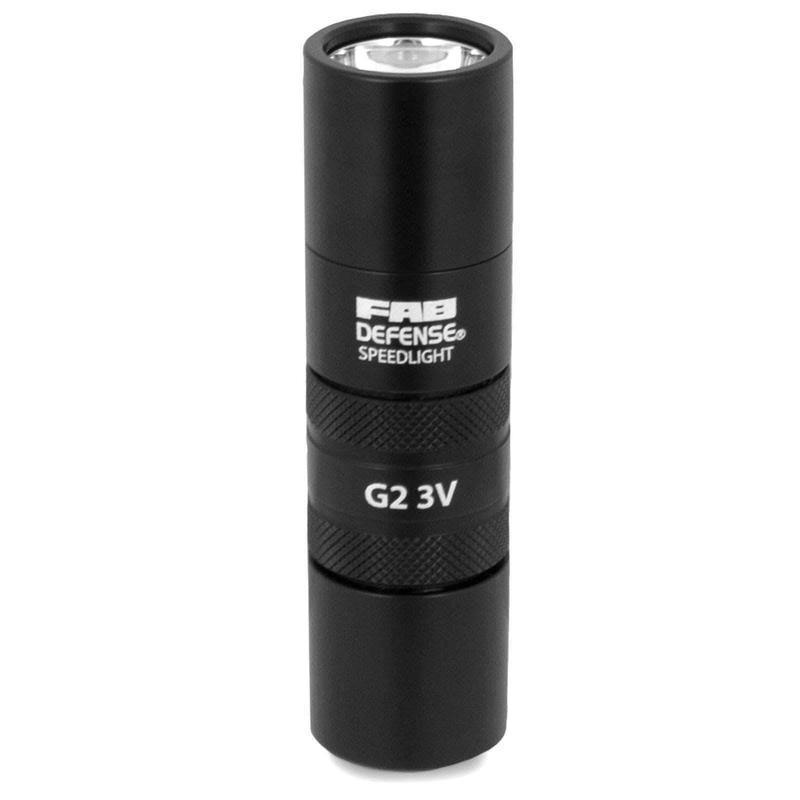 Lampe tactique pour arme FAB Defense Speedlight G2 378 lumens 1 pouce en aluminium (3V/6V)