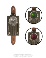 Lampe torche de l'armée polonaise à trois filtres avec patte de cuir, lot de 2
