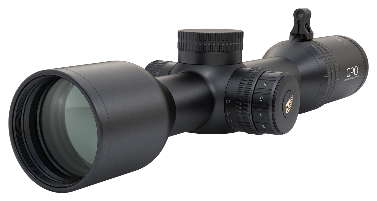 Lunette GPO Spectra 8X - 1,6-13x44 grossissement 1,6-13 x 44 mm champ 25,6 m – 3,2 m à 100 mètres