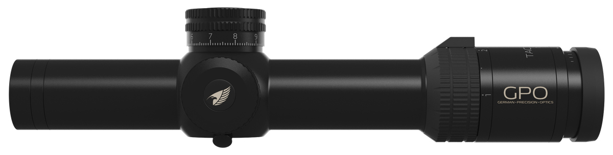 Lunette GPO Tactical 1-8x24 grossissement 1-8 x 24 mm champ 35 m - 4,4 m à 100 mètres