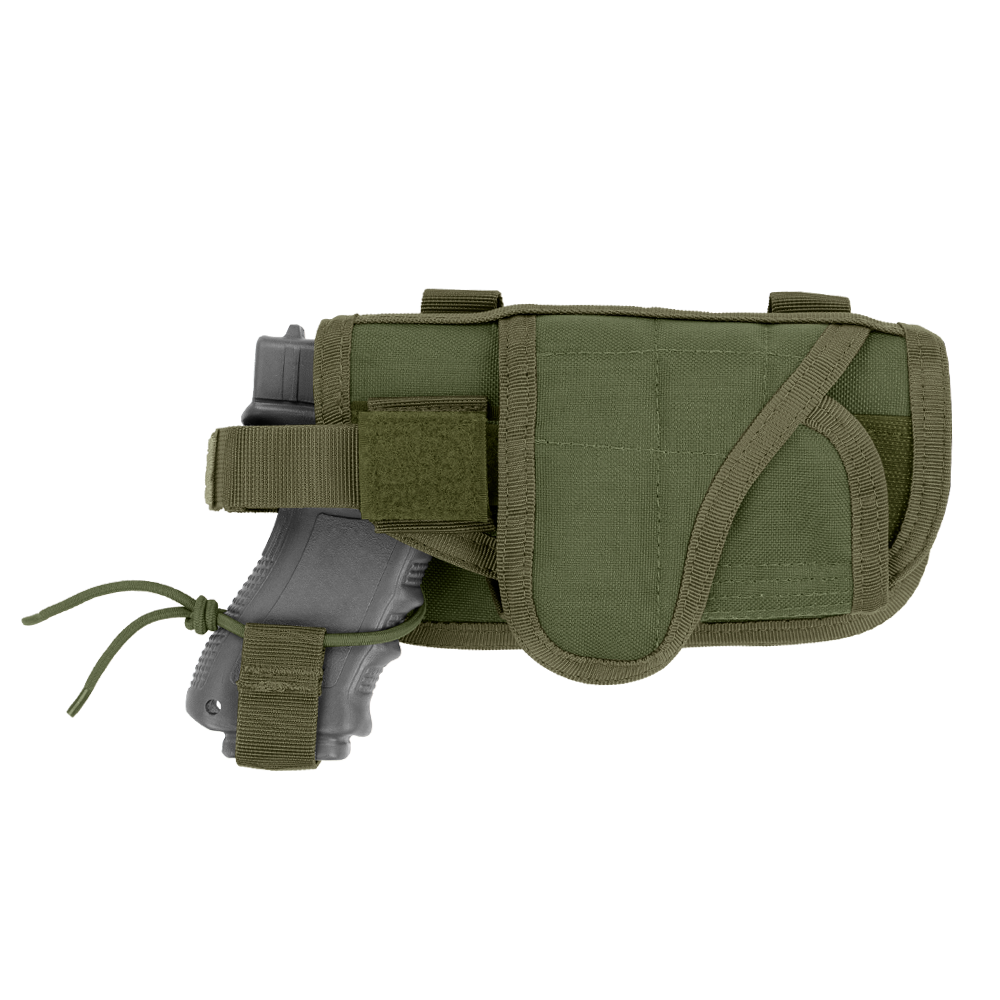 Holster Condor HT à montage horizontal MOLLE canon jusqu'à 127 mm lampe admise